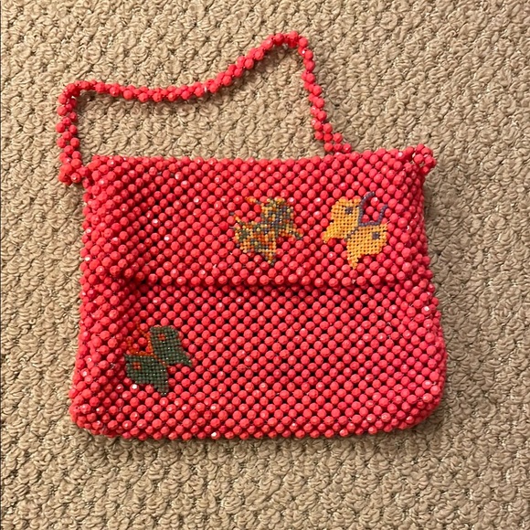 Handbags - Pink Beaded Women's Bag